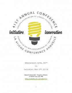 2014 OALT Conference Program