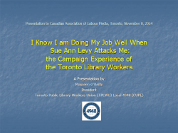CALM Presentation November2014