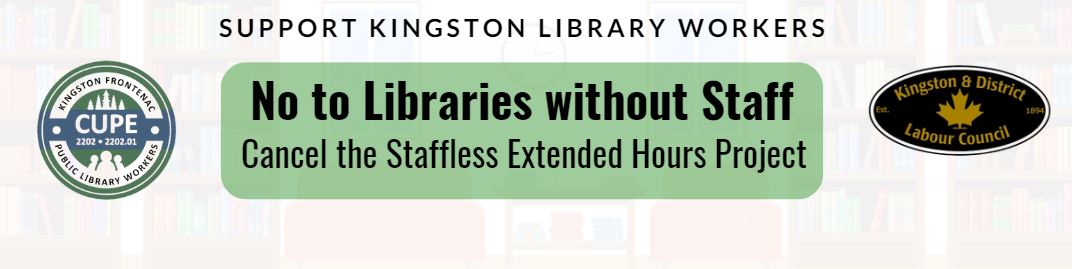 No Staffless Libraries in Kingston
